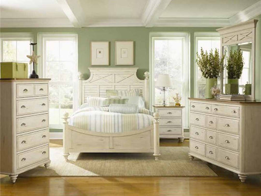 Mango Wood Rhia Dresser Decorative Mirror Frame| Wooden Mirror | White Finish