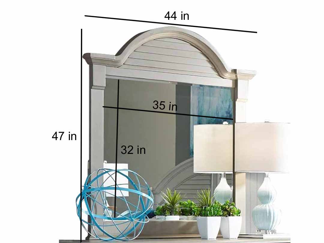 Mango Wood Yisr Dresser Decorative Mirror Frame| Wooden Mirror | White Finish
