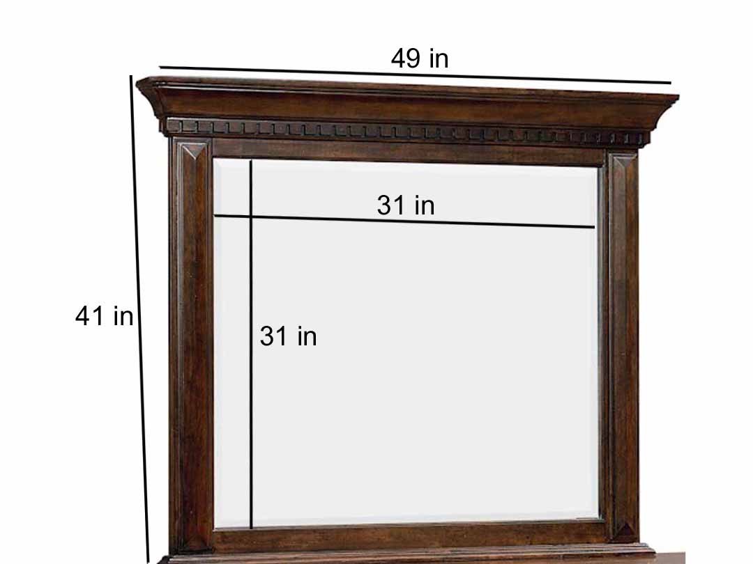 Mango Wood Toninh Dresser Decorative Mirror Frame| Wooden Mirror | Brown Finish