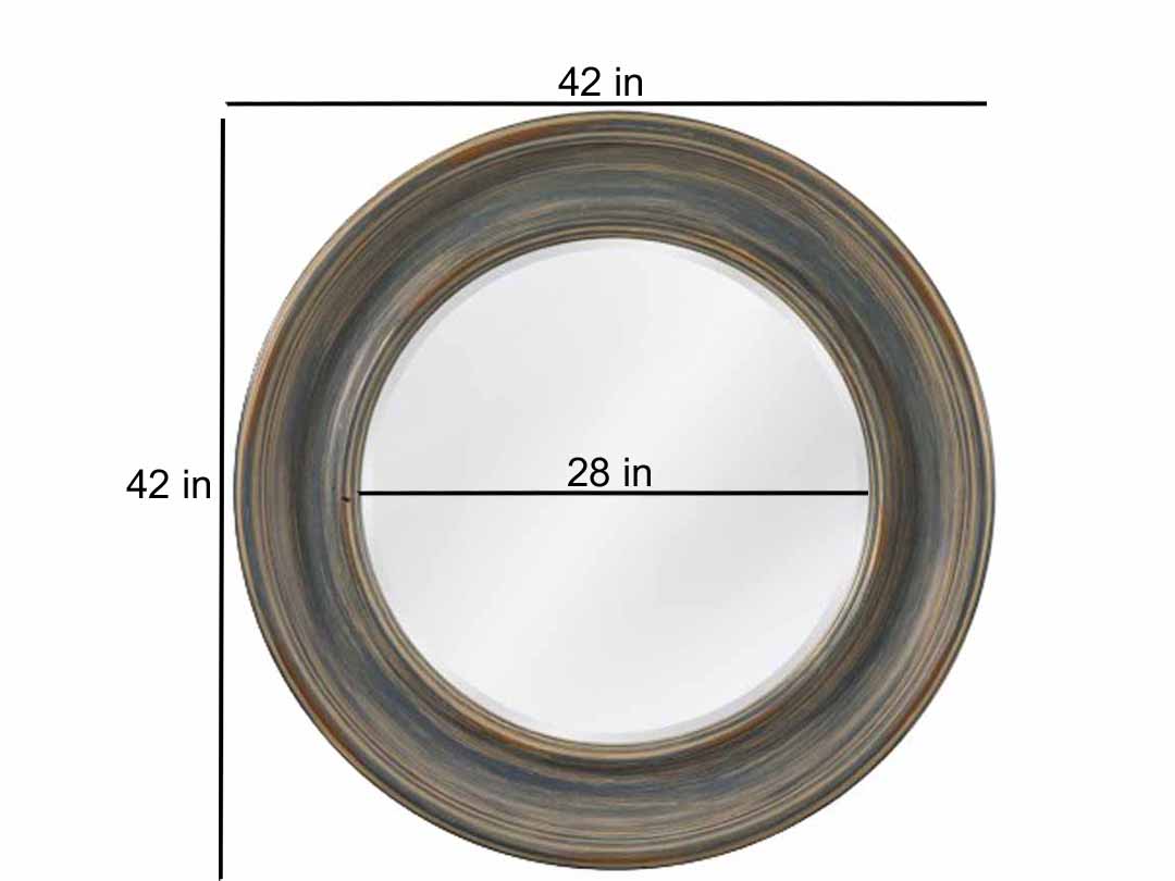Mango Wood Rodol Wall Decorative Mirror Frame| Wooden Mirror | Brown Finish