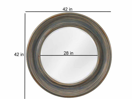 Mango Wood Rodol Wall Decorative Mirror Frame| Wooden Mirror | Brown Finish