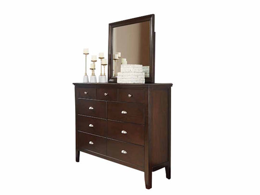 Mango Wood Burh Dresser Decorative Mirror Frame| Wooden Mirror | Brown Finish