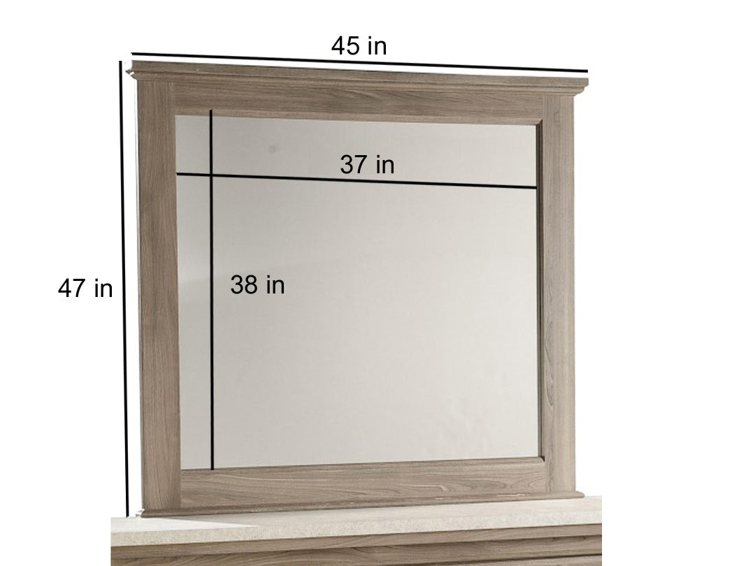 Mango Wood Audam Dresser Decorative Mirror Frame| Wooden Mirror | Brown Finish