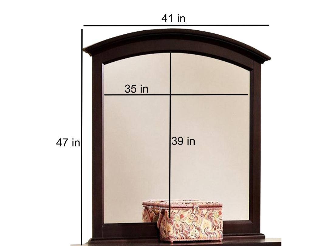 Mango Wood Nand Dresser Decorative Mirror Frame| Wooden Mirror | Brown Finish