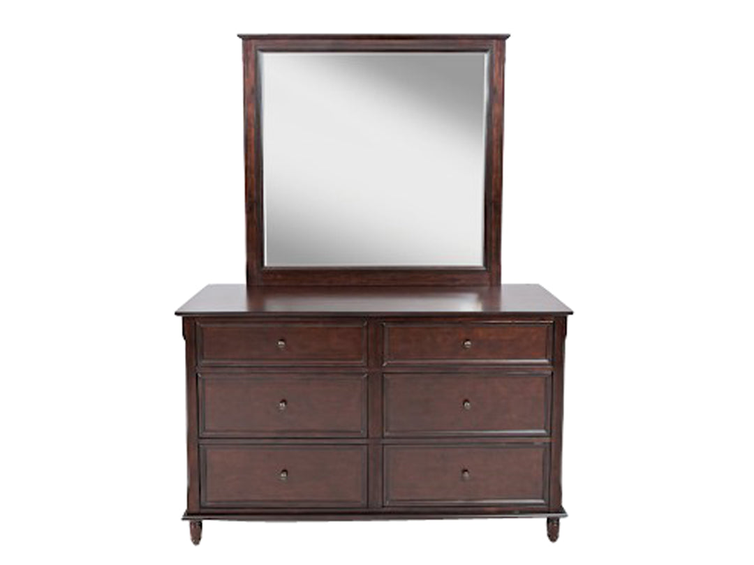 Mango Wood Home Decorative Aneir Dresser Wall Mirror for Living Room | Walnut Finish