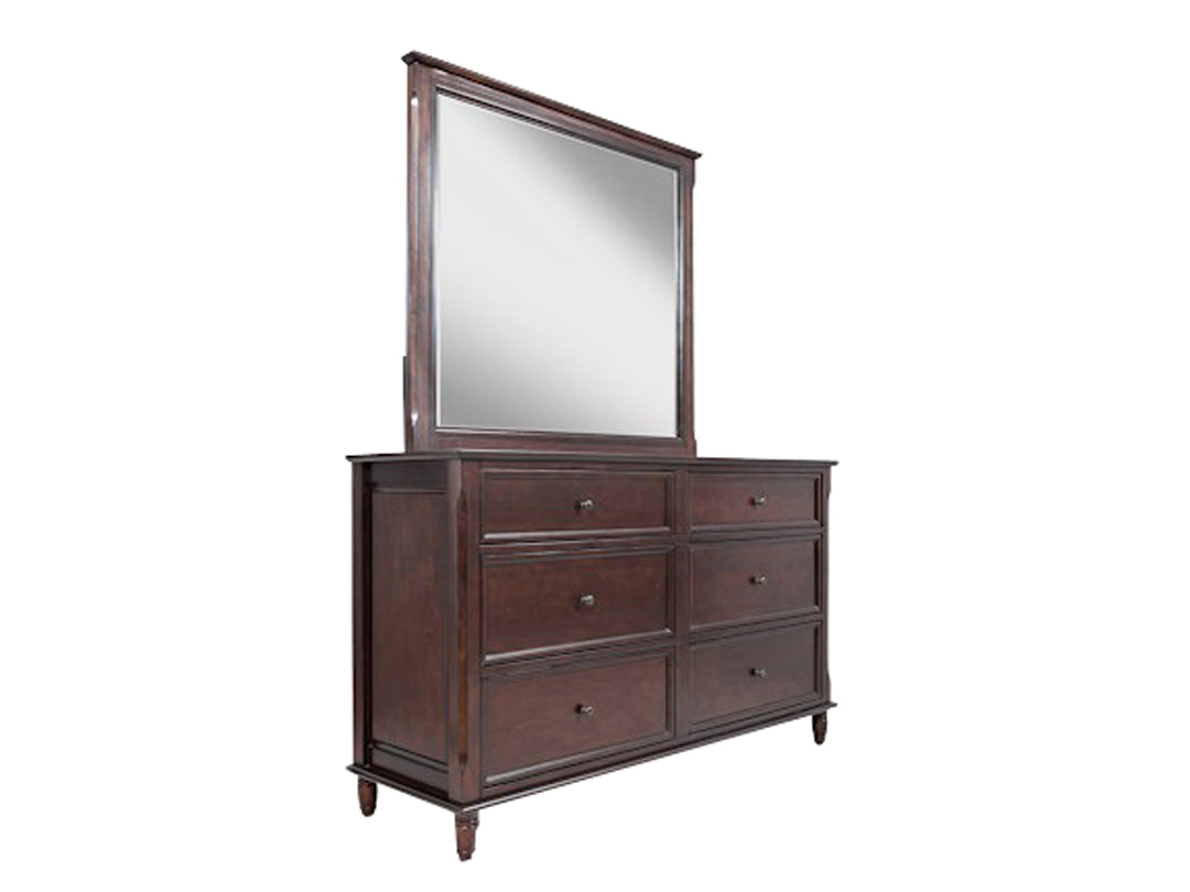 Mango Wood Home Decorative Aneir Dresser Wall Mirror for Living Room | Walnut Finish