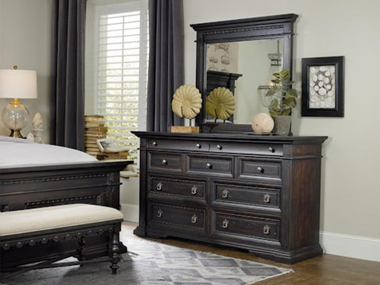 Mango Wood Ercili Dresser Decorative Mirror Frame| Wooden Mirror | Brown Finish