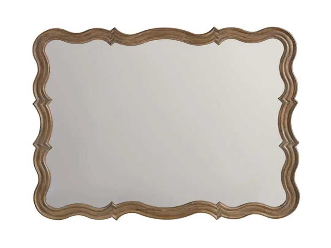 Mango Wood Meginf Dresser Decorative Mirror Frame| Wooden Mirror | Brown Finish