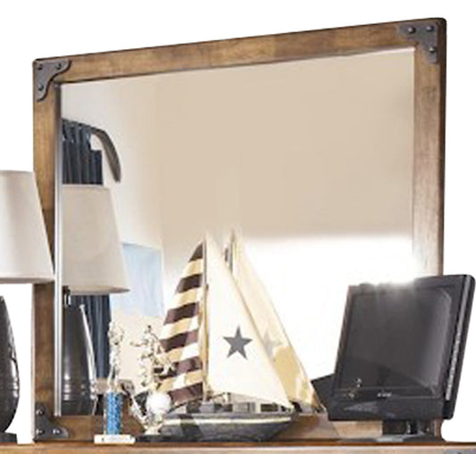 Mango Wood Balbi Dresser Decorative Mirror Frame| Wooden Mirror | Brown Finish