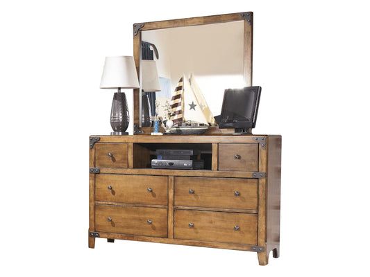 Mango Wood Balbi Dresser Decorative Mirror Frame| Wooden Mirror | Brown Finish