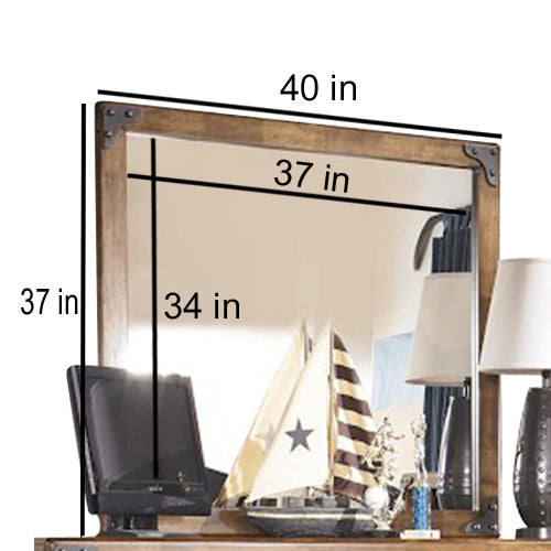 Mango Wood Balbi Dresser Decorative Mirror Frame| Wooden Mirror | Brown Finish