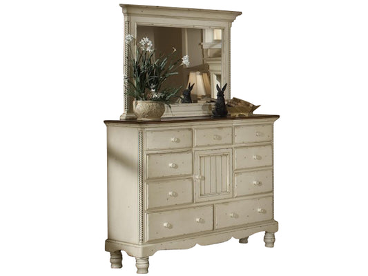 Mango Wood Dini Dresser Decorative Mirror Frame| Wooden Mirror | White Finish
