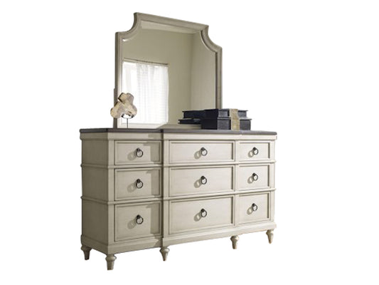Mango Wood Jupit Wall Decorative Mirror Frame| Wooden Mirror | White Finish