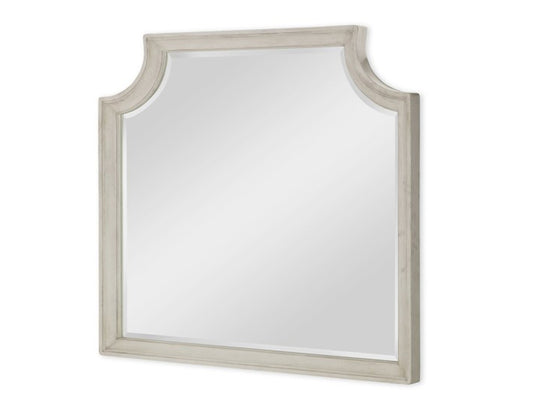 Mango Wood Jupit Wall Decorative Mirror Frame| Wooden Mirror | White Finish