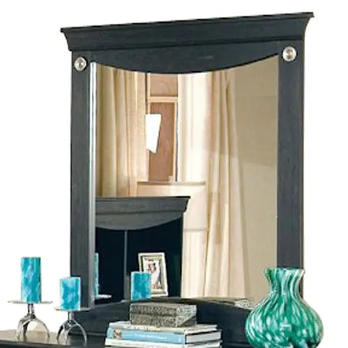 Mango Wood Vnimo Dresser Decorative Mirror Frame| Wooden Mirror | Dark Brown Finish