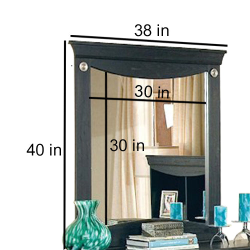 Mango Wood Vnimo Dresser Decorative Mirror Frame| Wooden Mirror | Dark Brown Finish