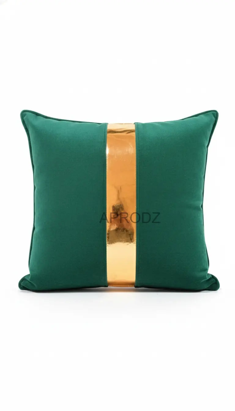 Curved Velvet Sofa in Emerald Green with Gold Base | Modern Luxury