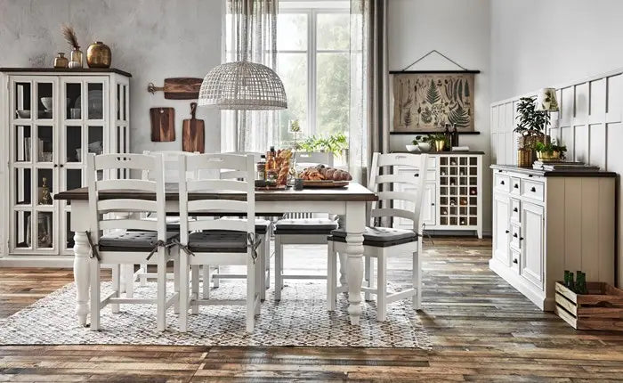 Mango Wood Talne Sideboard Storage Cabinet for Living Room | Wooden Cabinet for Kitchen | White Finish