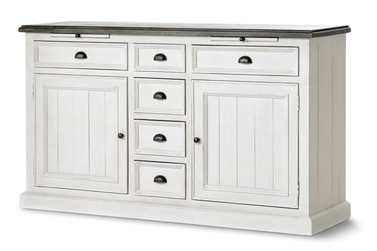 Mango Wood Talne Sideboard Storage Cabinet for Living Room | Wooden Cabinet for Kitchen | White Finish