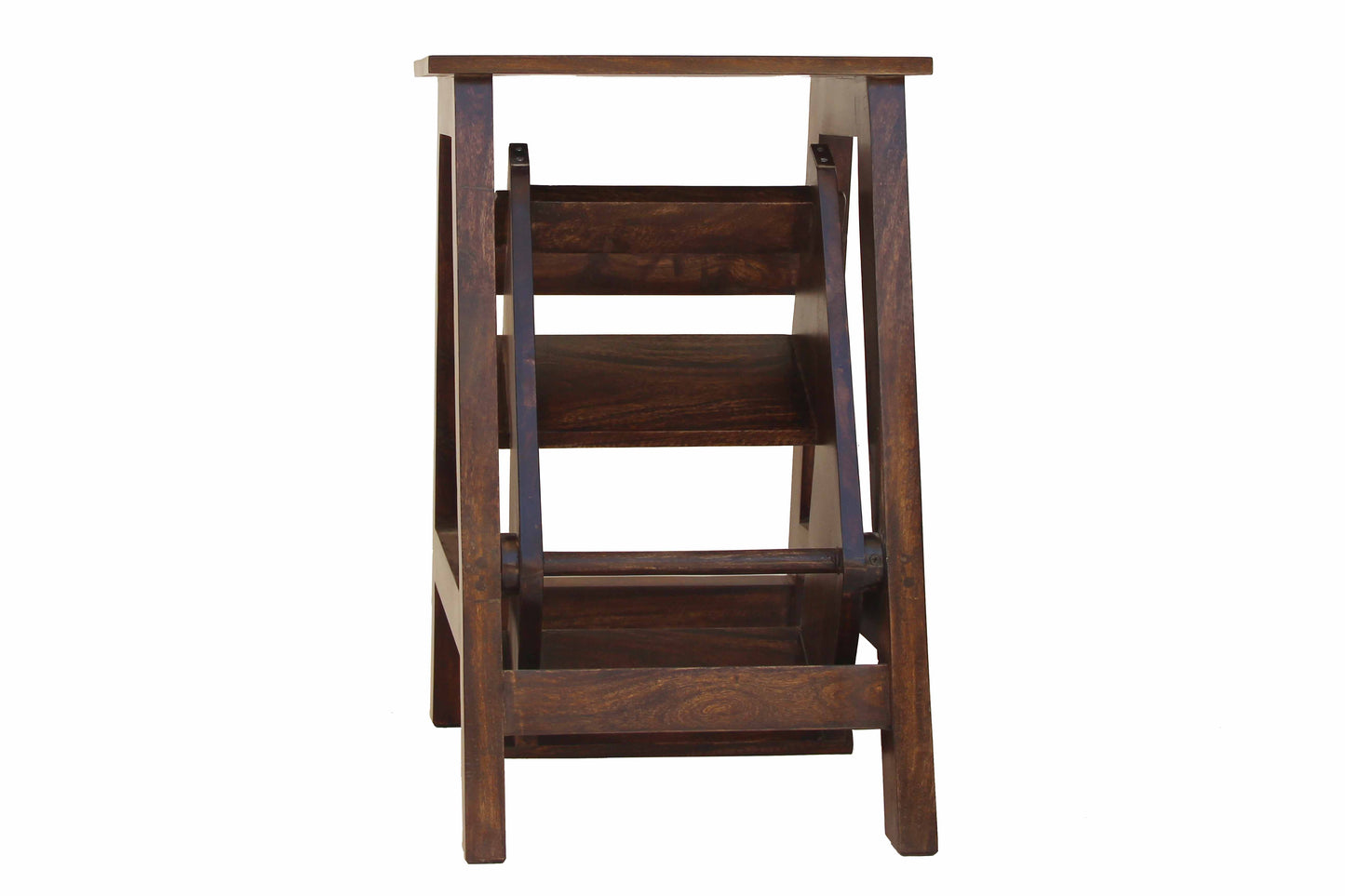 Folding Step Side End Table - Teak Cajun
