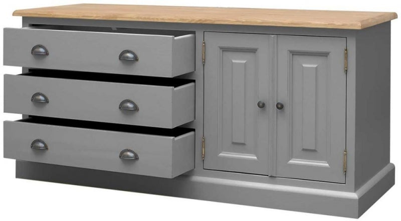 Mango Wood Leo Storage Entertainment TV Stand Unit for Living Room