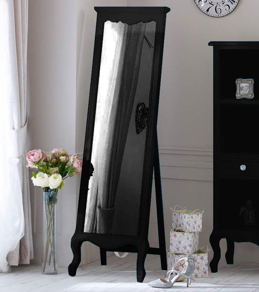 Mango Wood Home Decorative Thalo Standing Long Mirror for Living Room