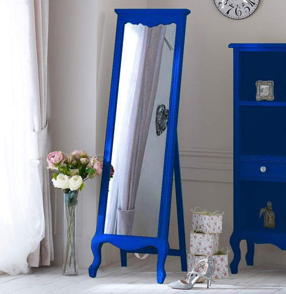 Mango Wood Home Decorative Thalo Standing Long Mirror for Living Room 