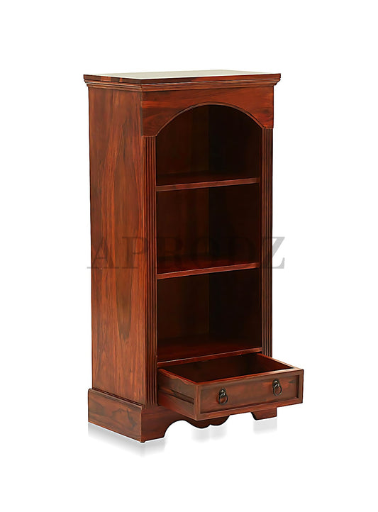 Bookshelf | Sheesham Wood Wooden Storage Organizer | Shelves Bookcase Rustic Durable, Stylish & Compact Design for Home, Office & Living Room | Furniture Organizer Elegant Finish (Honey Oak 2)