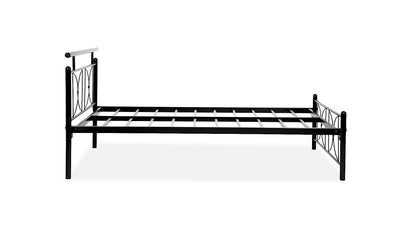 Iron Single Bed for Bedroom Single Size Metal Bed in Black Color
