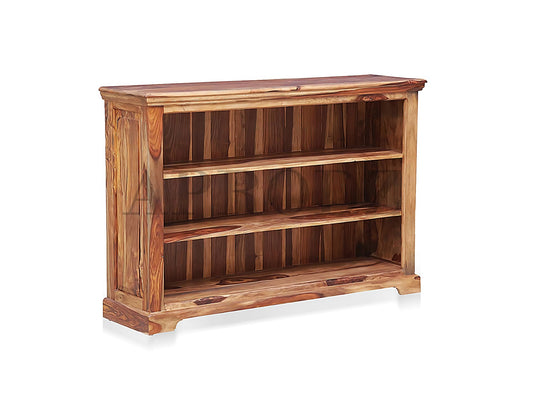 Bookshelf | Sheesham Wood Durable & Stylish Wooden Storage Organizer | Shelves Bookcase Rustic Elegant for Home Office Living Room | Compact Design Furniture Organizer (Provincial Teak)
