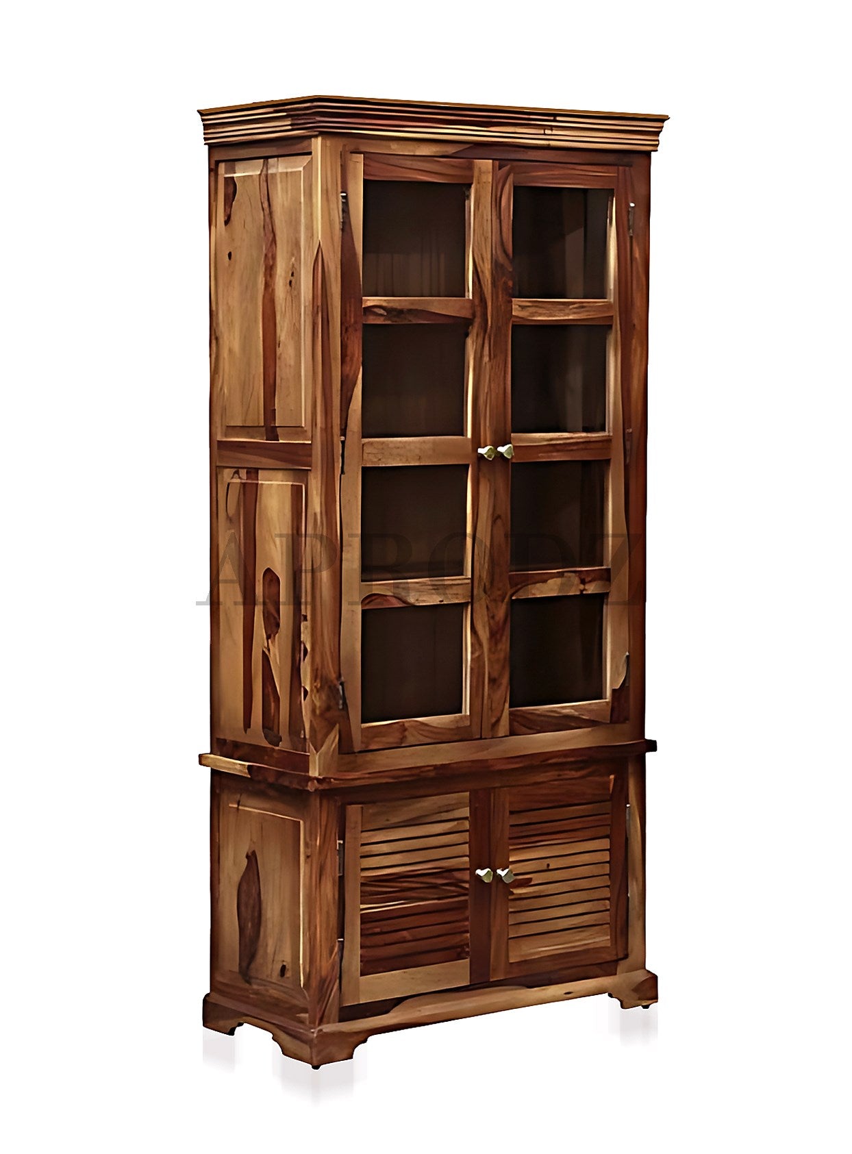 Bookshelf | Sheesham Wood Durable & Stylish Wooden Storage Organizer | Shelves Bookcase Rustic Elegant for Home Office Living Room | Compact Design Furniture Organizer (Brown 2)