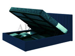 Fluted Velvet Upholstered Bed – Stylish Hydraulic Storage Bed for Comfortable Sleep & Elegant Bedroom Aesthetic 