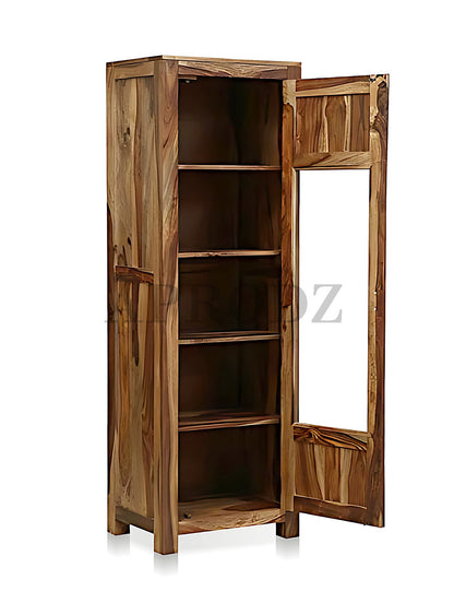 Bookshelf | Sheesham Wood Durable & Stylish Wooden Storage Organizer | Shelves Bookcase Rustic Elegant for Home Office Living Room | Compact Design Furniture Organizer (Rustic Teak 2)