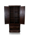 Solid Teak Wood 2-Door Wardrobe with Hanging Rod and Shelves | Premium Wooden rah