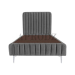 Upholstered bed with Metal Feet