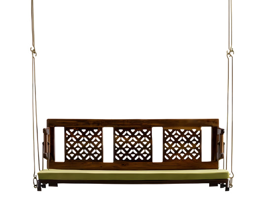 Reversible Wooden Swing Jhula for Indoor Outdoor & Balcony | House Swings for Adults (Honey Finish)