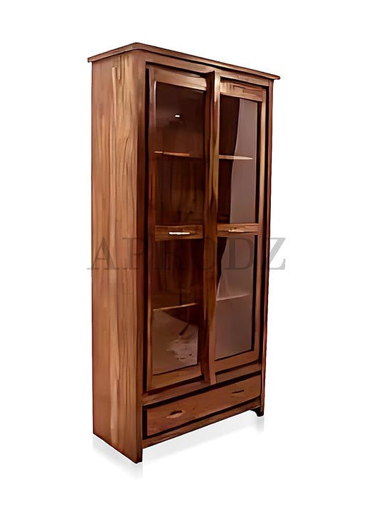 Bookshelf | Sheesham Wood Wooden Storage Organizer | Shelves Bookcase Rustic Durable, Stylish & Compact Design for Home, Office & Living Room | Furniture Organizer Elegant Finish (Brown 5)