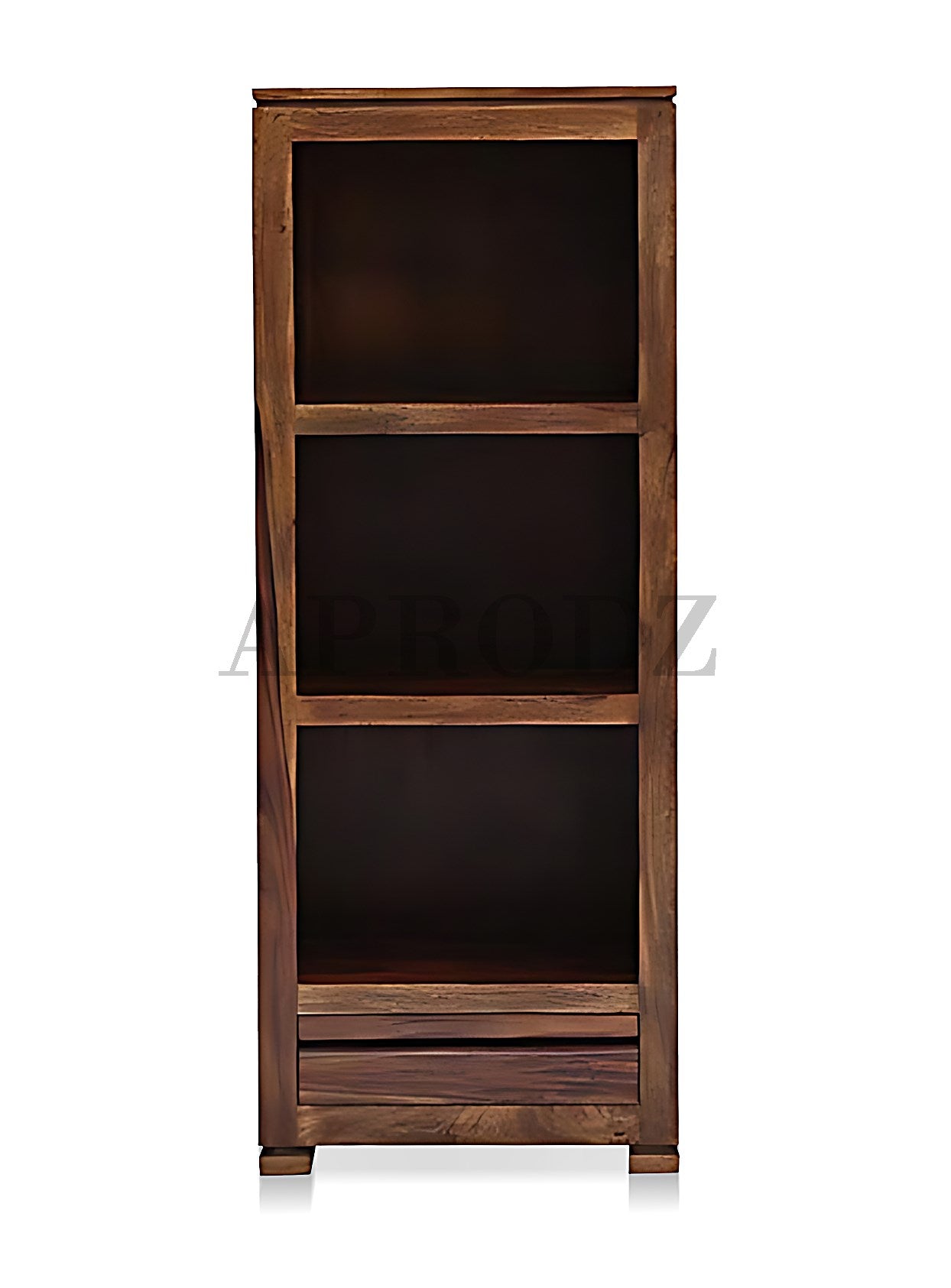 Bookshelf | Sheesham Wood Durable & Stylish Wooden Storage Organizer | Shelves Bookcase Rustic Elegant for Home Office Living Room | Compact Design Furniture Organizer (Brown)