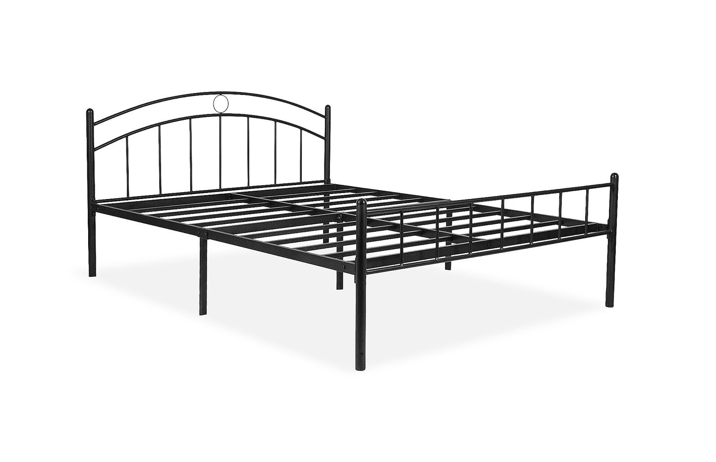 Iron Bed For Bedroom Metal Bed In Black Color, Painted
