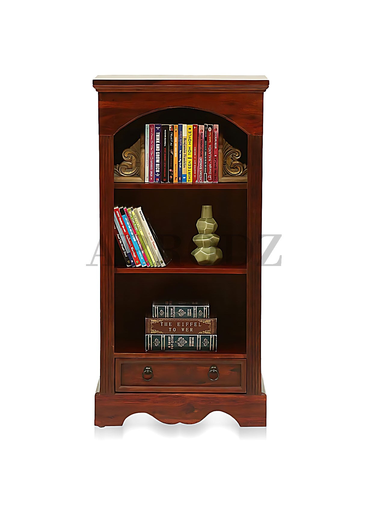 Bookshelf | Sheesham Wood Wooden Storage Organizer | Shelves Bookcase Rustic Durable, Stylish & Compact Design for Home, Office & Living Room | Furniture Organizer Elegant Finish (Honey Oak 2)