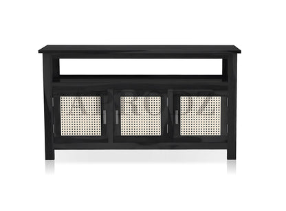 Kitchen Sideboard with Glass Doors | 2 Shelves Sheesham Wood Storage Organizer | Durable Stylish Wooden Furniture | Elegant Design Compact Multifunctional Home Decor