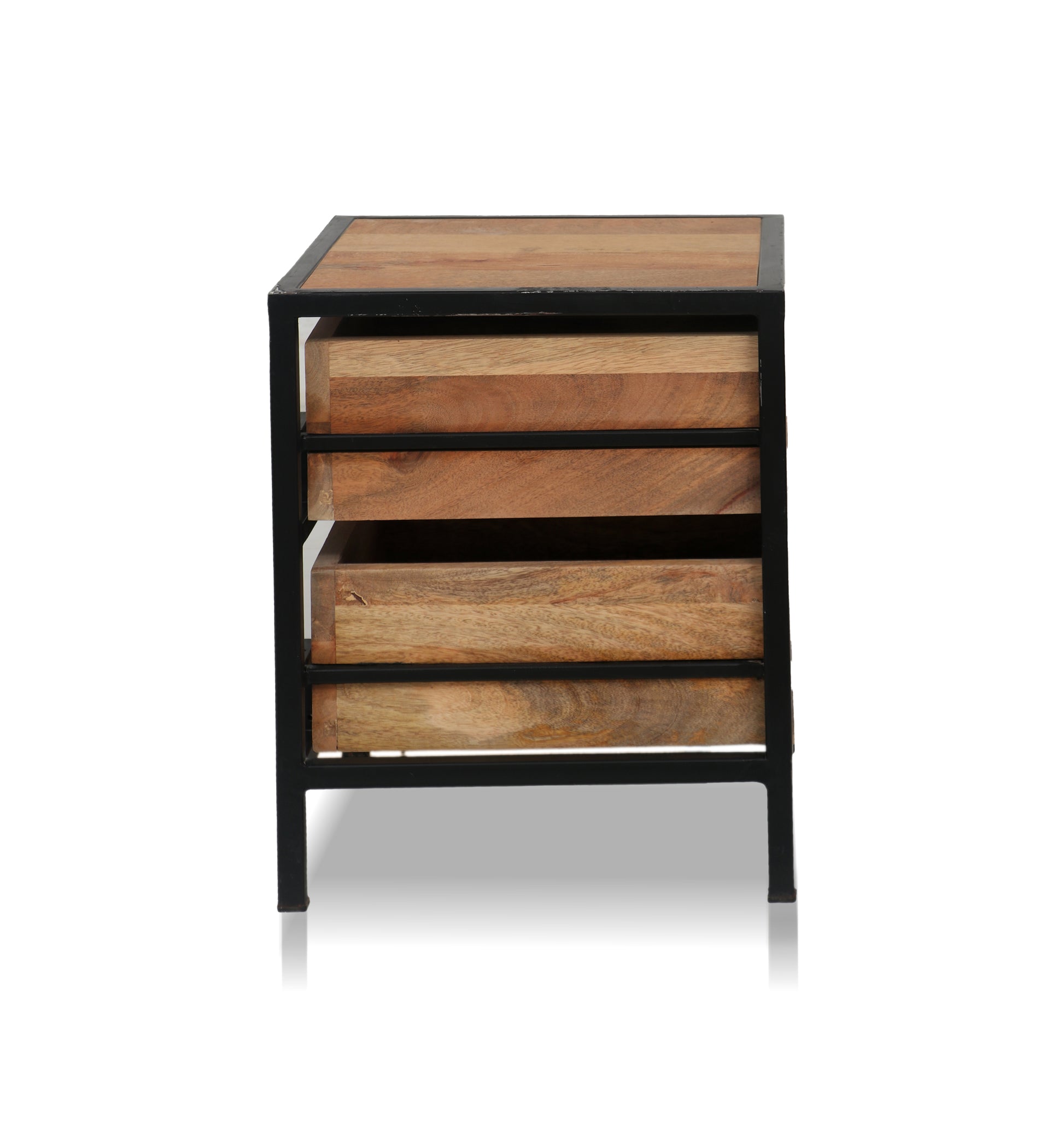 Solid Wood Flora Bedside Storage Table for Living Room 