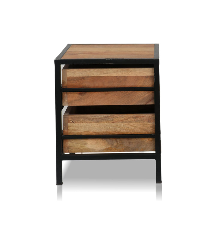 Translation missing: en.Solid Wood Flora Bedside Storage Table for Living Room 