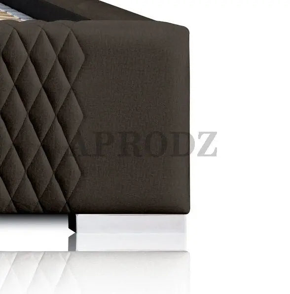 Translation missing: en.Velvet Upholstered King Size Bed with Hydraulic Storage 