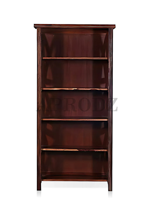 Bookshelf | Sheesham Wood Wooden Storage Organizer | Shelves Bookcase Rustic Durable, Stylish & Compact Design for Home, Office & Living Room | Furniture Organizer Elegant Finish (Brown 3)