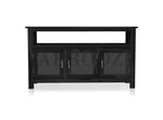 Kitchen Sideboard with Glass Doors | 2 Shelves Sheesham Wood Storage Organizer | Durable Stylish Wooden Furniture | Elegant Design Compact Multifunctional Home Decor 