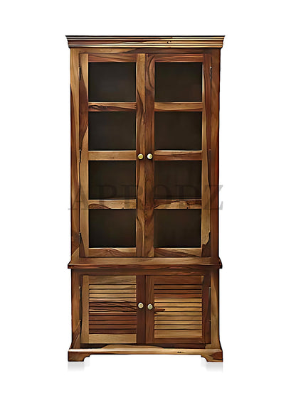 Bookshelf | Sheesham Wood Durable & Stylish Wooden Storage Organizer | Shelves Bookcase Rustic Elegant for Home Office Living Room | Compact Design Furniture Organizer (Brown 2)
