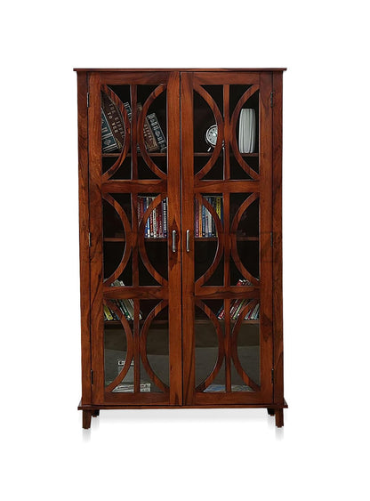 Bookshelf | Sheesham Wood Durable & Stylish Wooden Storage Organizer | Shelves Bookcase Rustic Elegant for Home Office Living Room | Compact Design Furniture Organizer (Honey)