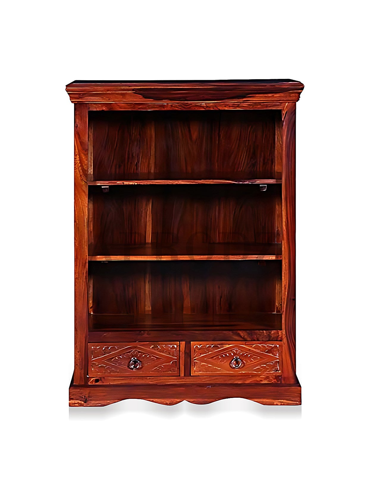 Bookshelf | Sheesham Wood Wooden Storage Organizer | Shelves Bookcase Rustic Durable, Stylish & Compact Design for Home, Office, Living Room | Furniture Organizer Elegant Finish (Honey Oak)