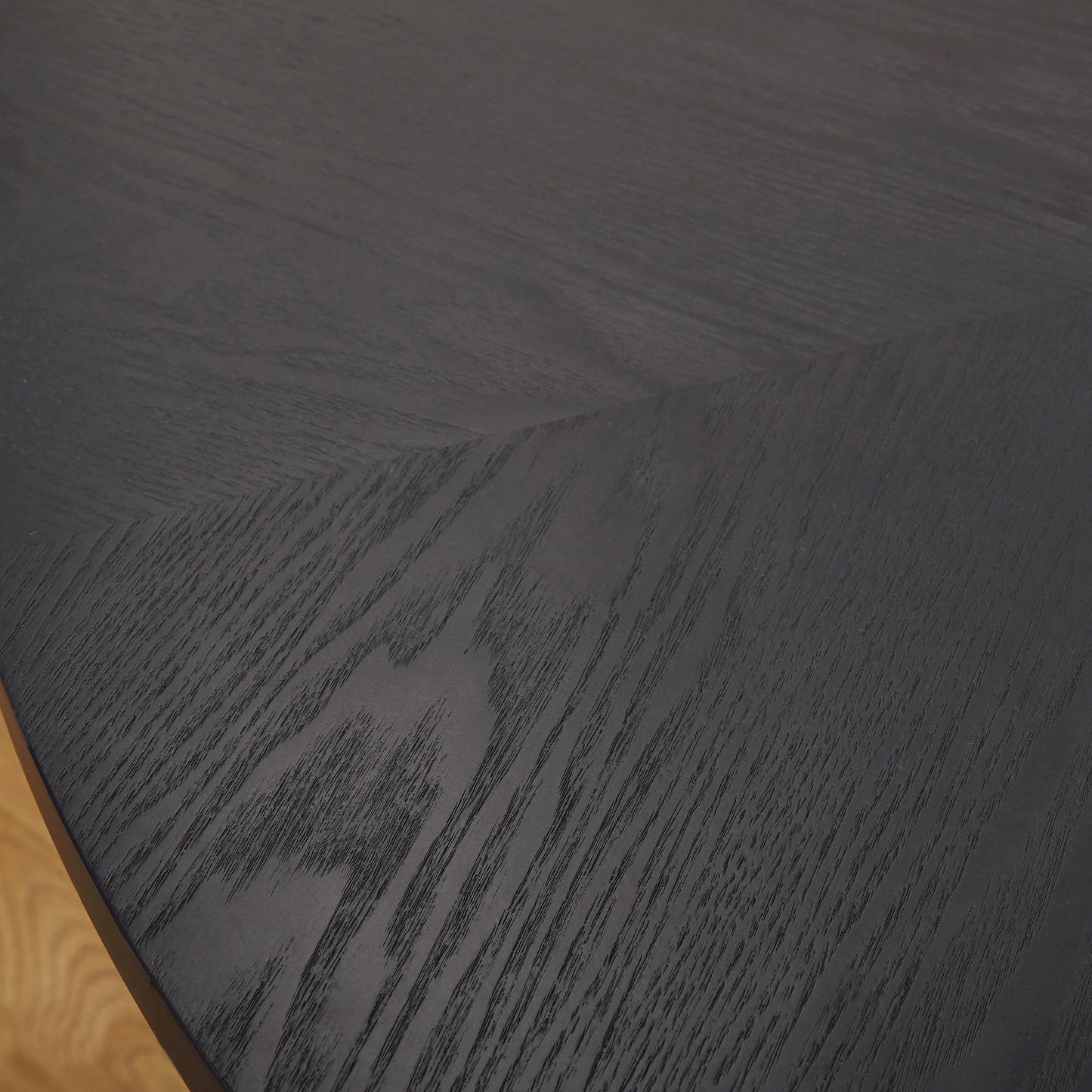 Round Mango Wood And Upholstered 4 Seater Dining Table Set | Grey + Light Grey Fabric Finish 